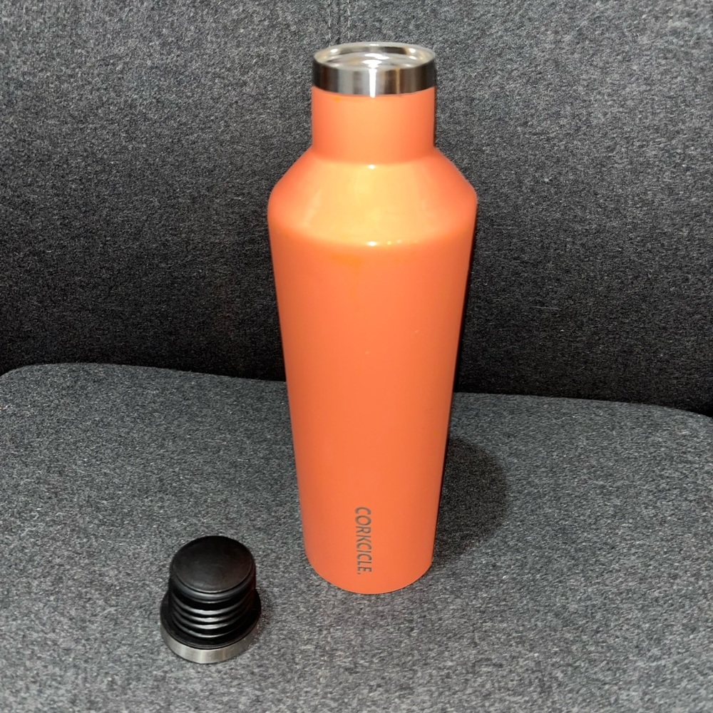 Coral orange Corksicle Canteen